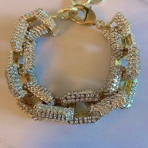 Gold and Silver Crystal Bracelet